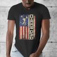 Cheerleader Dad Cheer Dad American US Flag Father Team Men's V-Neck T-Shirt