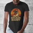 Chicken Daddy Vintage Chicken Dad Farmer Poultry Farmer Men's V-Neck T-Shirt