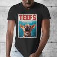 Chihuahua Teefs Top Teeth Chi Jowls Paws Dog Mom Dad Men's V-Neck T-Shirt