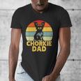 Chorkie Dad Retro Sunset Chihuahua Yorkie Mix Lover Men's V-Neck T-Shirt