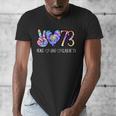Class Of 1973 Tie Dye 50th Class Reunion Senior Graduation Men's V-Neck T-Shirt