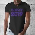 Class Of 2019 High School Graduation Purple Senior Men's V-Neck T-Shirt