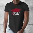 Class Of 2021 Burgundy Regalia Graduation Men's V-Neck T-Shirt
