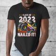 Class Of 2022 Monster Truck Graduation Cap Retro Sunset Boy Men's V-Neck T-Shirt