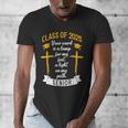 Class Of 2025 Senior Graduation Cross Quote Faith In God Men's V-Neck T-Shirt