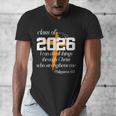 Class Of 2026 Christian Graduation Senior Graduate Men's V-Neck T-Shirt