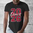 Class Of 2026 Graduation Red With Varsity Letters Men's V-Neck T-Shirt