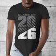 Class Of 2026 High School Senior Graduation Grey Sport Style Men's V-Neck T-Shirt