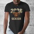 Class Of 2026 Highland Cow Senior Graduation School Pride Men's V-Neck T-Shirt