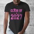 Class Of 2027 Pink Girls Shirt Graduation Men's V-Neck T-Shirt