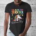 Class Of 2031 Magical Unicorn Graduation Cap Men's V-Neck T-Shirt