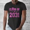 Class Of 2031 Pink Girls Shirt Graduation Men's V-Neck T-Shirt