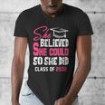 Class Of 2032 She Believed She Could Kids Graduation T-Shirt Men's V-Neck T-Shirt