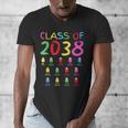Class Of 2038 Senior Class 2038 Idea Graduation Grow With Me Men's V-Neck T-Shirt