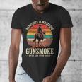 Classic Western Nostalgia Cowboy Sunset Men's V-Neck T-Shirt Classic Western Nostalgia Cowboy Sunset Men's V-Neck T-Shirt