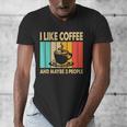 I Like Coffee And Maybe 3 People Introvert Anti-Social Men's V-Neck T-Shirt