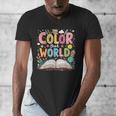 Color Our World Book Reading Program 2026 Summer Men's V-Neck T-Shirt Color Our World Book Reading Program 2026 Summer Men's V-Neck T-Shirt