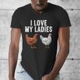 Cool Chicken Art For Men Women Dad Rooster Chicken Farmer Men's V-Neck T-Shirt