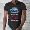 I Get My Cool From My Dad But I Get My Sass From My Mom Men's V-Neck T-Shirt