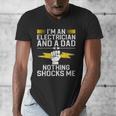 Cool Electrician For Men Dad Professional Electrician Men's V-Neck T-Shirt