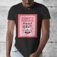 Cool Fun Cute Party Introvert Cat Character Men's V-Neck T-Shirt
