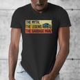 Cool Garbage Man Art For Men Dad Father Garbage Dump Truck Men's V-Neck T-Shirt