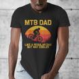 Cool Mountain Biking For Dad Father Biker MTB Bicycle Bike Men's V-Neck T-Shirt