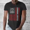 Criminal Justice Major College Student Graduate Graduation Men's V-Neck T-Shirt