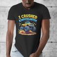 I Crushed Kindergarten Monster Truck Graduation Boys Kids Men's V-Neck T-Shirt
