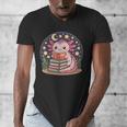 Cute Axolotl Reading Books Cozy Night Aesthetic Men's V-Neck T-Shirt