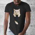 Cute Cat Pocket Cat Mom Cat Dad Cat Lover Men's V-Neck T-Shirt Cute Cat Pocket Cat Mom Cat Dad Cat Lover Men's V-Neck T-Shirt