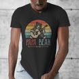 Cute Papa Bear Vintage Father's Day Retro Dad Guitar Men's V-Neck T-Shirt Cute Papa Bear Vintage Father's Day Retro Dad Guitar Men's V-Neck T-Shirt