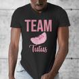 Cute Team Tutus Gender Reveal For Mom And Dad Men's V-Neck T-Shirt