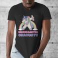 Dabbing Unicorn Kindergarten Graduation Dab Dance Girl Men's V-Neck T-Shirt