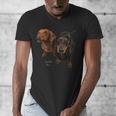 Dachshund Shirt Doxie Mom Dad Love Wiener Dog Puppy Cute Tee Men's V-Neck T-Shirt