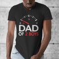Dad Of 2 Boys Fuel Gas Gauge Father Of Two Sons Men Men's V-Neck T-Shirt