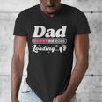 Dad To Be 2026 Loading Pink Pregnancy Reveal New Dad Daddy Men's V-Neck T-Shirt