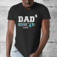 Dad 4 Fourth Time Dad Dad Of Four Men's V-Neck T-Shirt