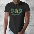 Dad Asaurus Dinosaur Birthday Mom Dad Birthday Boy T-Rex Men's V-Neck T-Shirt