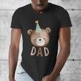 Dad Bear 1st Birthday Beary First Birthday Matching Family Men's V-Neck T-Shirt
