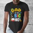 Dad Of The Big One Fishing Birthday Boy Family Party Men's V-Neck T-Shirt