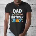 Dad Of The Birthday Boy Astronaut Family Space Planets Men's V-Neck T-Shirt