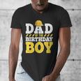 Dad Of The Birthday Boy Construction Birthday Party Hat Men Men's V-Neck T-Shirt