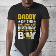Dad Of The Birthday Boy Construction Theme Party Matching Men's V-Neck T-Shirt