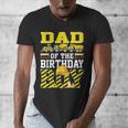 Dad Of The Birthday Boy Construction Truck Men's V-Neck T-Shirt