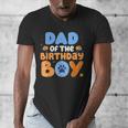 Dad Of The Birthday Boy Dog Lover Family Matching Men's V-Neck T-Shirt