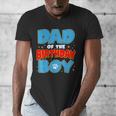 Dad Of The Birthday Boy Dog Lover Birthday Family Men's V-Neck T-Shirt