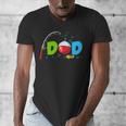 Dad Of The Birthday Boy Birthday Fishing Family Men's V-Neck T-Shirt