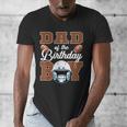 Dad Of The Birthday Boy Football Party Family Matching Men's V-Neck T-Shirt