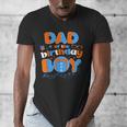 Dad Of The Birthday Boy Matching Family Blippy Men's V-Neck T-Shirt Dad Of The Birthday Boy Matching Family Blippy Men's V-Neck T-Shirt